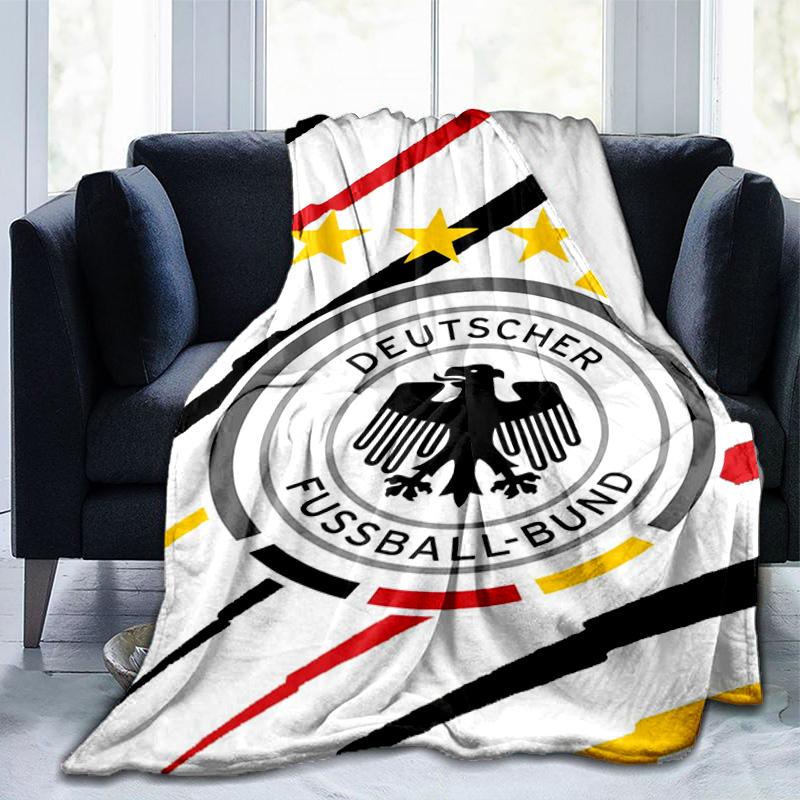 German Football Emblem Printed Throws Blanket Soft Flannel Blankets for Couch Bed Gifts for Men Women Picnic blanket Christmas gifts