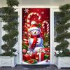 Christmas Old Man Door Banner Hanging Door Cover Banner Snowman Photography Background Indoor And Outdoor Porch Decoration