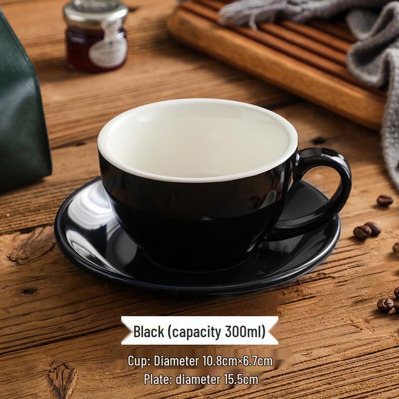 Ceramic Coffee Mug Set with Saucer