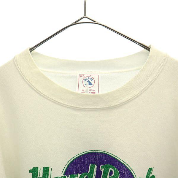 DELTA USA made Hard Rock Cafe Hard Rock Cafe Print Long sleeve sweat trainer Men's Used
