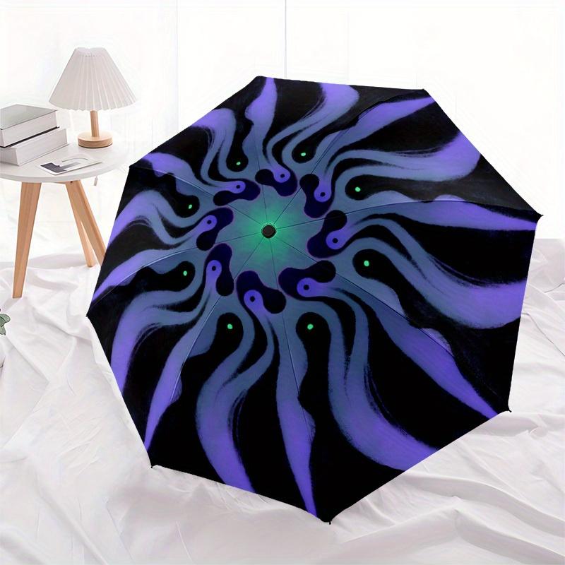 1pc Abstract Mandala DesignAutomatic Open/close, All-Season Portable Folding Umbrella for Friends, Travel, Everyday, Events - Compact Paraso