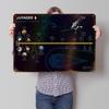 Poster in Latta con Cronologia della Missione Voyager Arte Murale Personalizzato Segnali Metallici Retro Vintage per Stanza dei Fan Decorazione Casa Articoli Accoglienti