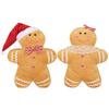 Festive Gingerbread Man Stuffed Throw Pillow for Christmas Festival Soft Plush Toy Pillow Seasonal Holiday Home Decors
