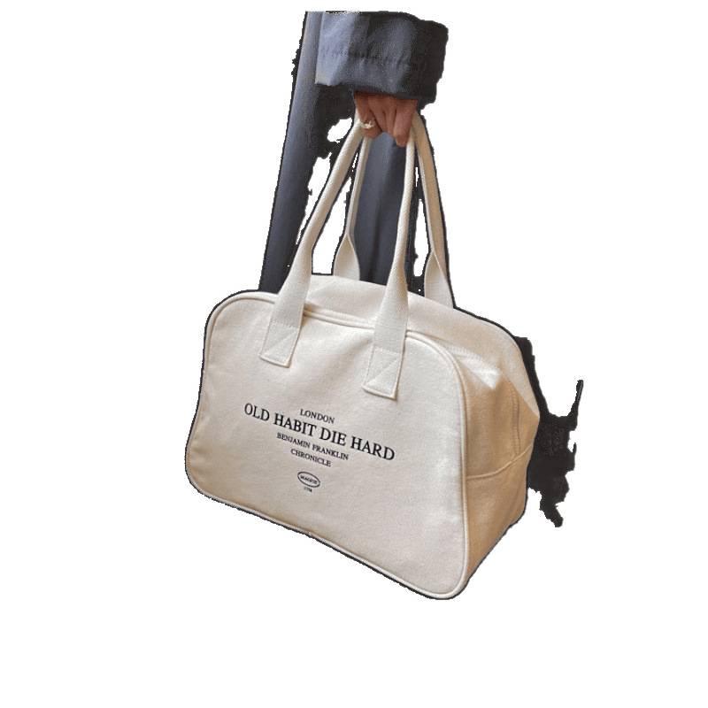 Damen Große Canvas Reise-Tragetasche - Vielseitige, Leichte Handtasche für Kurztrips & Geschäftsreisen