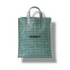 [TEMBEA] Tembea PAPER TOTE MEDIUM Paper Tote Bag Green Gingham