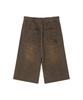 Tonsle Washed Leopard Bermuda Pants Brown