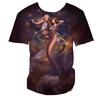 Colorful Vertigo Mermaid 3D Print Kids Short Sleeve Tee O Neck Daily Play Outdoor Relaxed Basic Top
