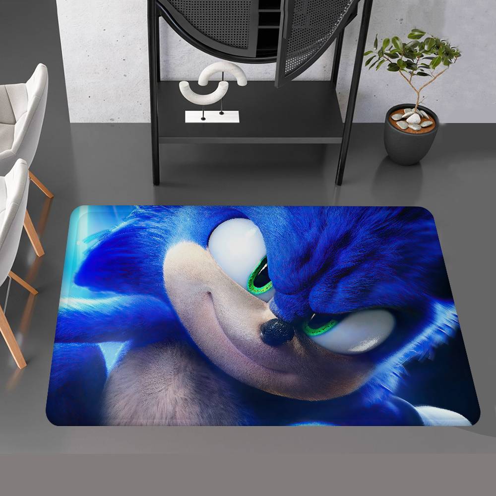 Game S-Sonic Movie Floor Mat Rectangle Anti-slip Home Soft Badmat Front Door Indoor Outdoor Mat Welcome Doormat