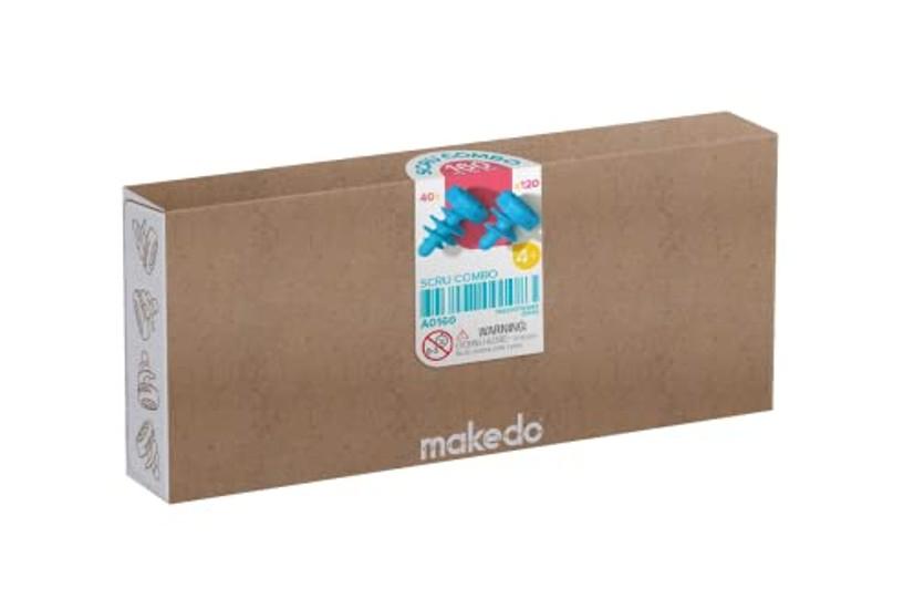 Makedo SCRU Combo 160 Teile Mix SCRU+ Geeignet ab 4 Jahren Ideales STEM-Lernklassenzimmer.