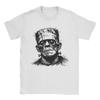 Frankenstein's Monster Portrait Sketch. Goth Horror Art T-Shirt Summer  Pure Cotton T-Shirts For Men Tee Shirt Short Sleeve Tees