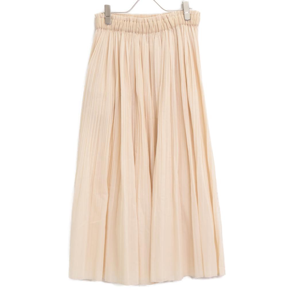 BALLSEY 23Stainless Steel Light Beige Hybrid Mini Slave Pleated Long Skirt skirt 36 light beigeUsed