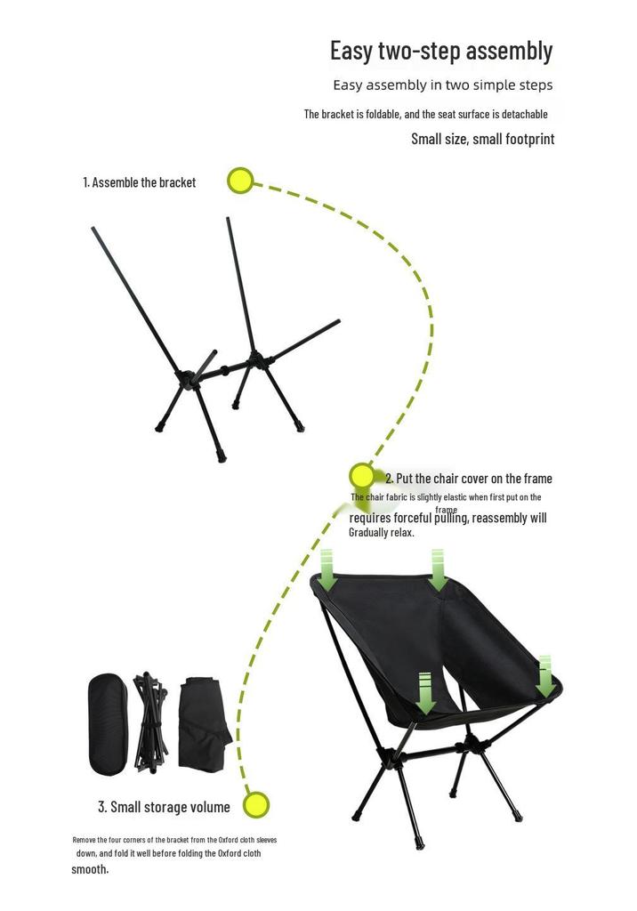 Custom Logo Outdoor Folding Moon Chair - Portable Camping Chair