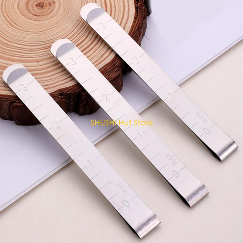 

Metal Sewing Clip Stainless Steel Hemming Clip Measuring Ruler for Clothing Sewing Pinning Marking Quilting D57B CN