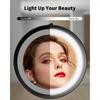 10X Magnifying Lighted Makeup Mirror 7 Inch Double Sided 1X 10X Magnification with Lights 360 Rotation Swivel Travel Make Up Mi