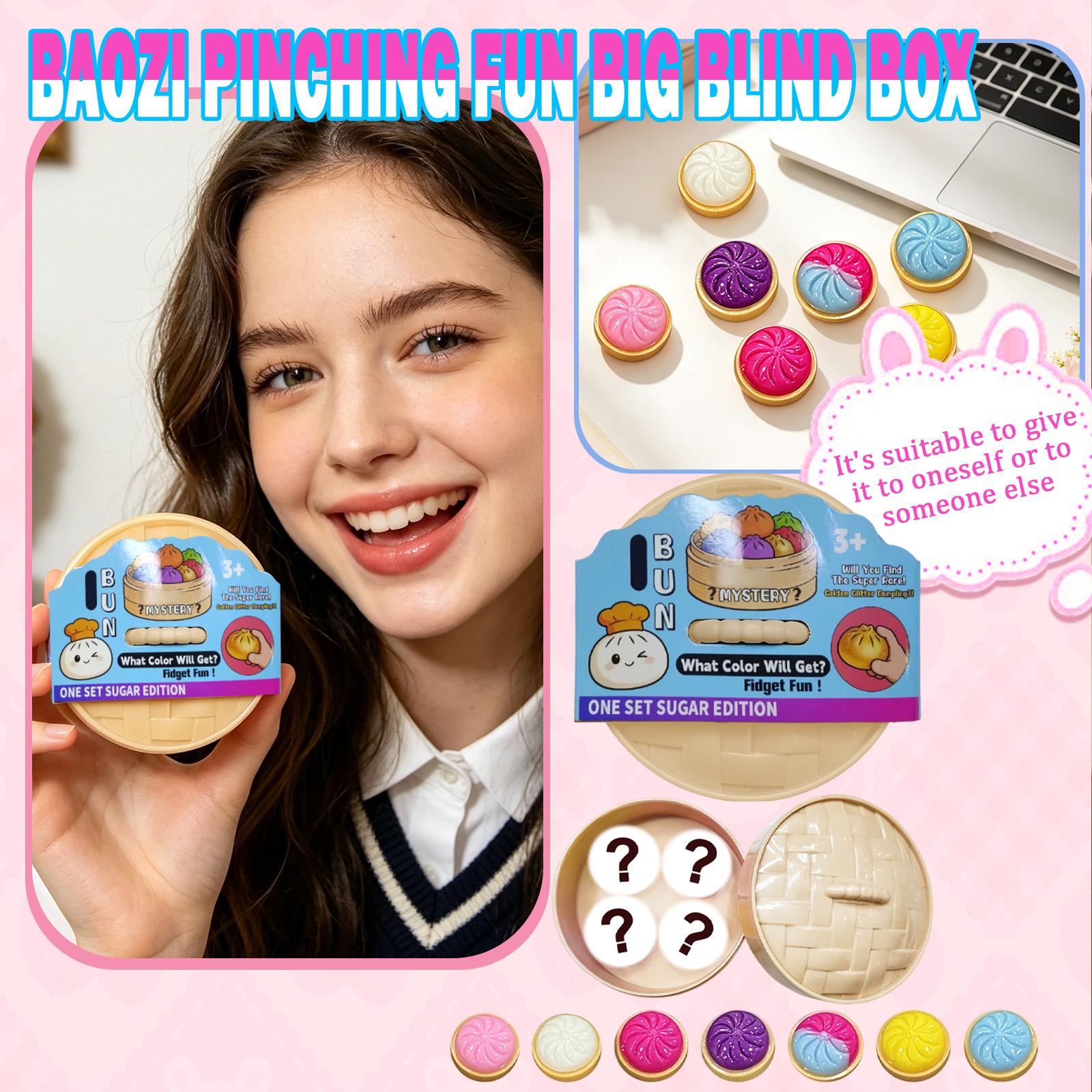 

Mini Steamer Set with Four Squeeze Bun Toys Includes One Set Sugar Edition Fidget Toy with Mystery Color Design Interactive Playset for Kids one size білий