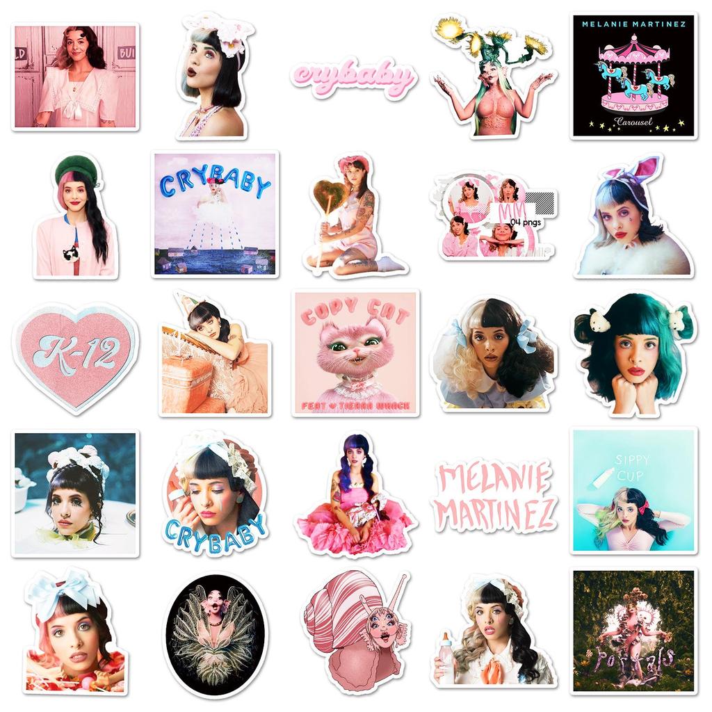 50 wodoodpornych naklejek dekoracyjnych Melanie Martinez - Gwiazda Europejska i Amerykańska