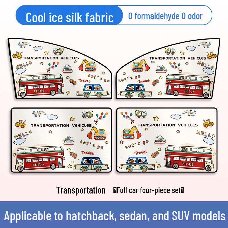 Magnetic Car Window Sun Shade: Children's Heat Insulation, Privacy, Baby Blackout, Retractable Curtain