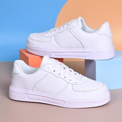 Neue Leder-Sneaker Damen Frühling und Herbst Casual Board Schuhe vielseitige kleine weiße Schuhe wasserdicht und atmungsaktiv Studenten-Laufschuhe