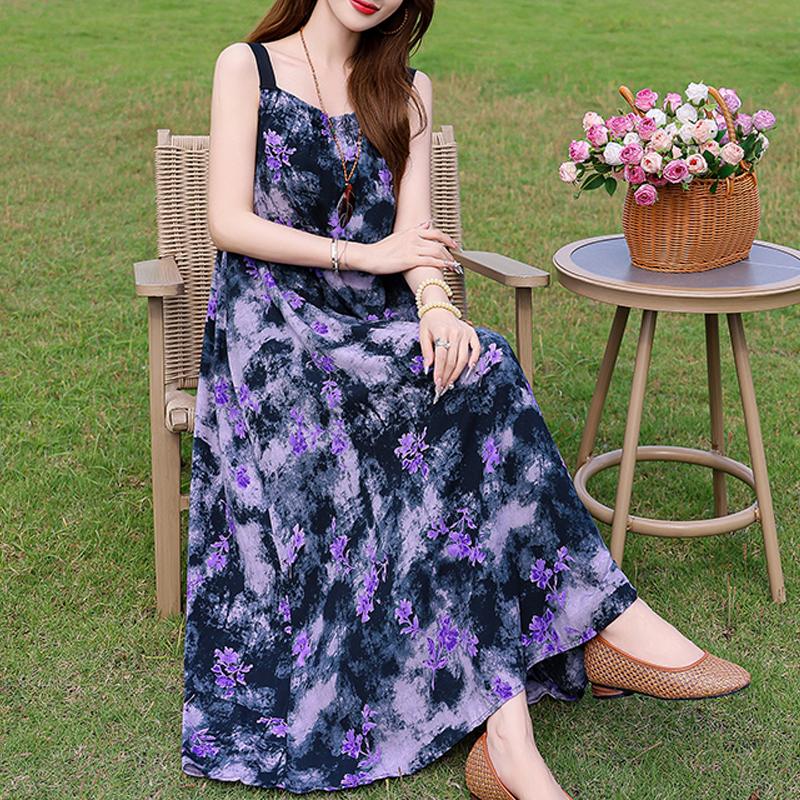 Elegant Women's Long Dresses Summer Vintage Clothes Casual Summer Dress