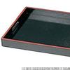 Traditionell japanisch 2 Shaku Schwarz und NP J-kitchens Tischset, Tablett, Holz, Seitlich beschnitten, Rot,