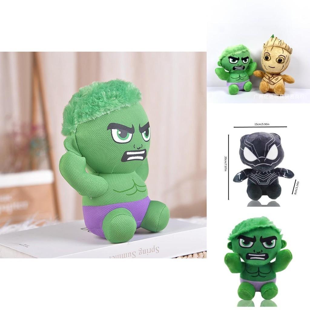 Marvel Avengers Black Panther Hulk Groot Plush Toys Soft Pp Cotton Stuffed Superheroes