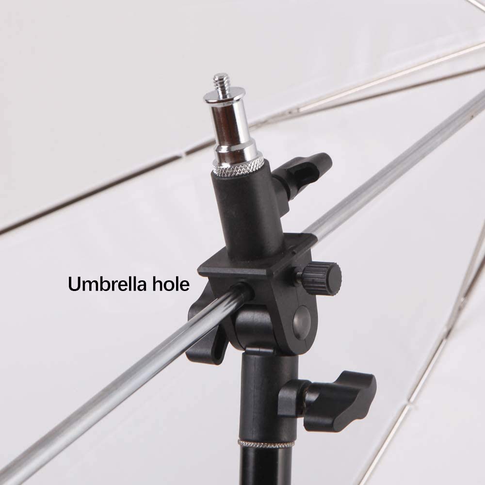 Selens Strobe and and Screw Compatible with Light Soft Bracket, H-type D-type, 2-piece Set, 180° Rotation, 1/4 3/8 Conversion, Umbrellas, Stands,