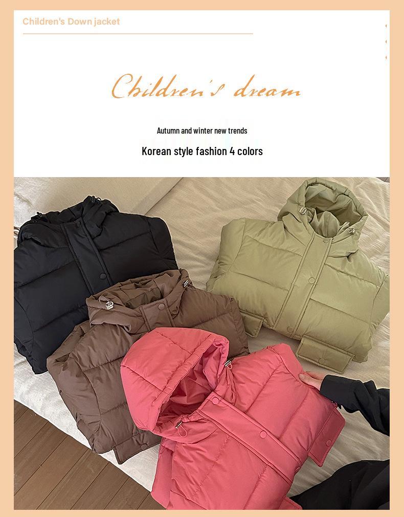 Kinder Winter 2025 Mittellanger Daunenmantel - Dicke, warme Baumwolljacke für Jungen und Mädchen