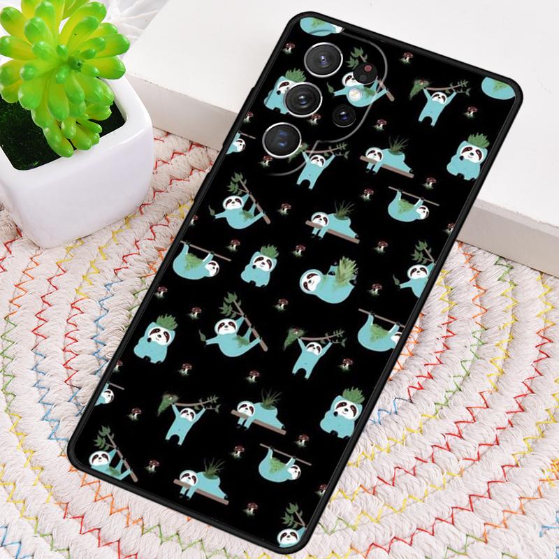 

The Blue Lovely Sloth TPU Phone Case For Samsung Galaxy note 10 pro S26 S25 S24 S23 S22 Ultra Plus S21 FE S20 Shockproof Cover Galaxy S21 5G
