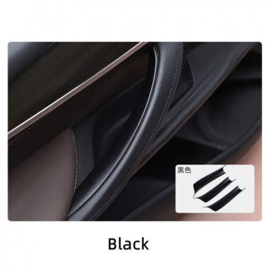 3x ABS Carbon Fiber Black Car Interior Door Handle Fix Cover For BMW X5 X6 F16