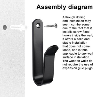 Yousheng Clothes Hook Set Strong Load-Bearing 10kg Wall Mounted Coat Hooks Hanging Coats Hats Keys Door Hooks Room Organizer