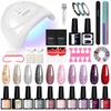 PHOENIXY 10Colors Gel Nail Polish Nail Dryer 48W UV LED Lamp Soak Off Gel Varnish Manicure Set and DIY Nail Art Decoration Tools