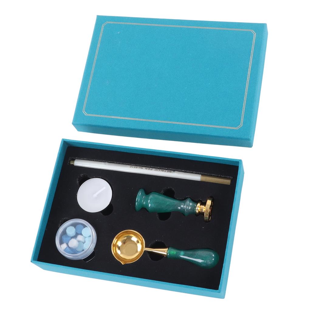Wax Sealing Stamp Kit Tridimensional Clear Pattern Detachable Handle Delicate Wax Vintage Wax Sealin