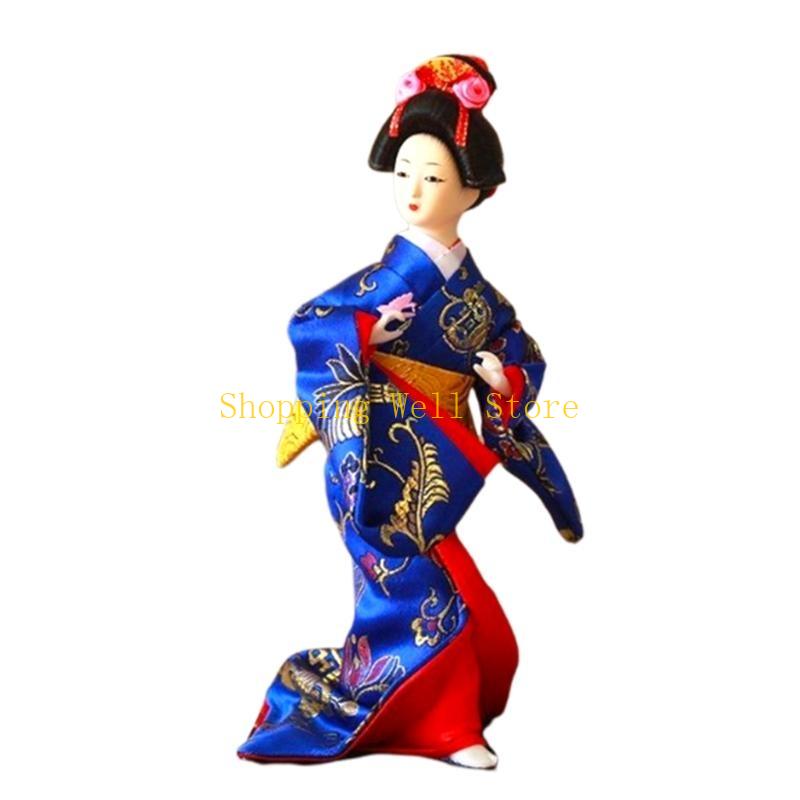 KX4B Japanese Kimono Dolls Table Centerpieces Figurine Ornament for Restaurant Decors