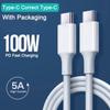 Cablu USB C la Type C 100W 5A Încărcare Rapidă Cablu de Date Telefon Pentru iPhone 15 Pro Max Xiaomi 13 POCO Samsung Macbook iPad 3m