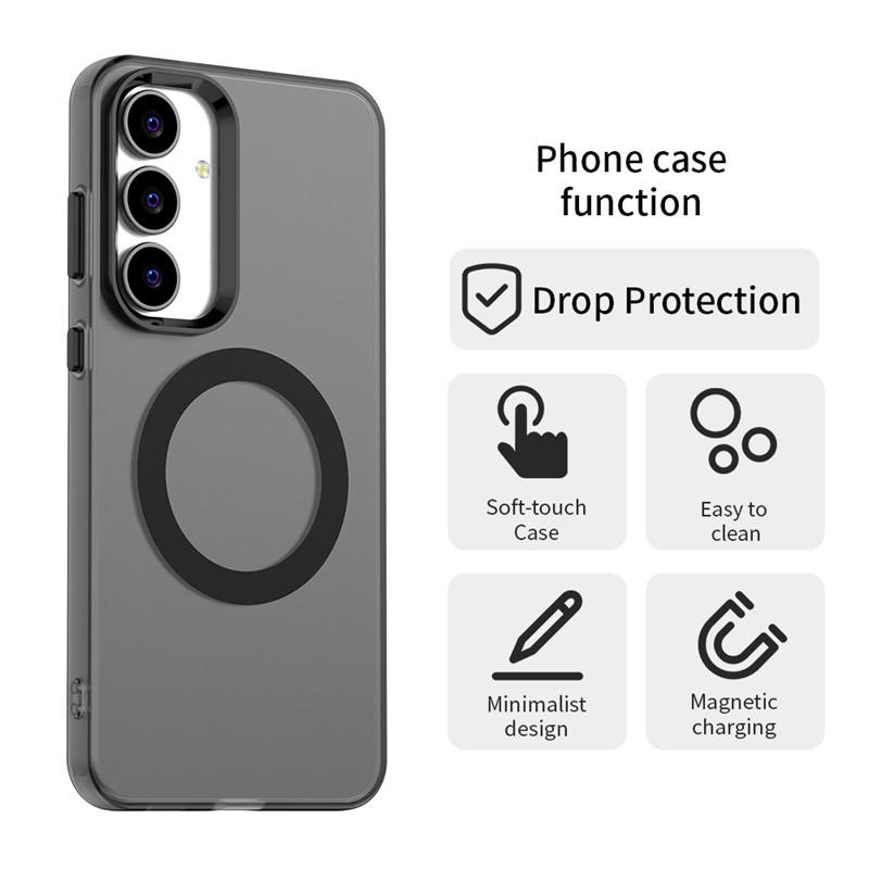 Magnetic For Samsung Galaxy S25 FE 5G Case Magsafe Wireless Charging Cover Samsung Galaxy S25 FE Matte PC Protective Phone Cases