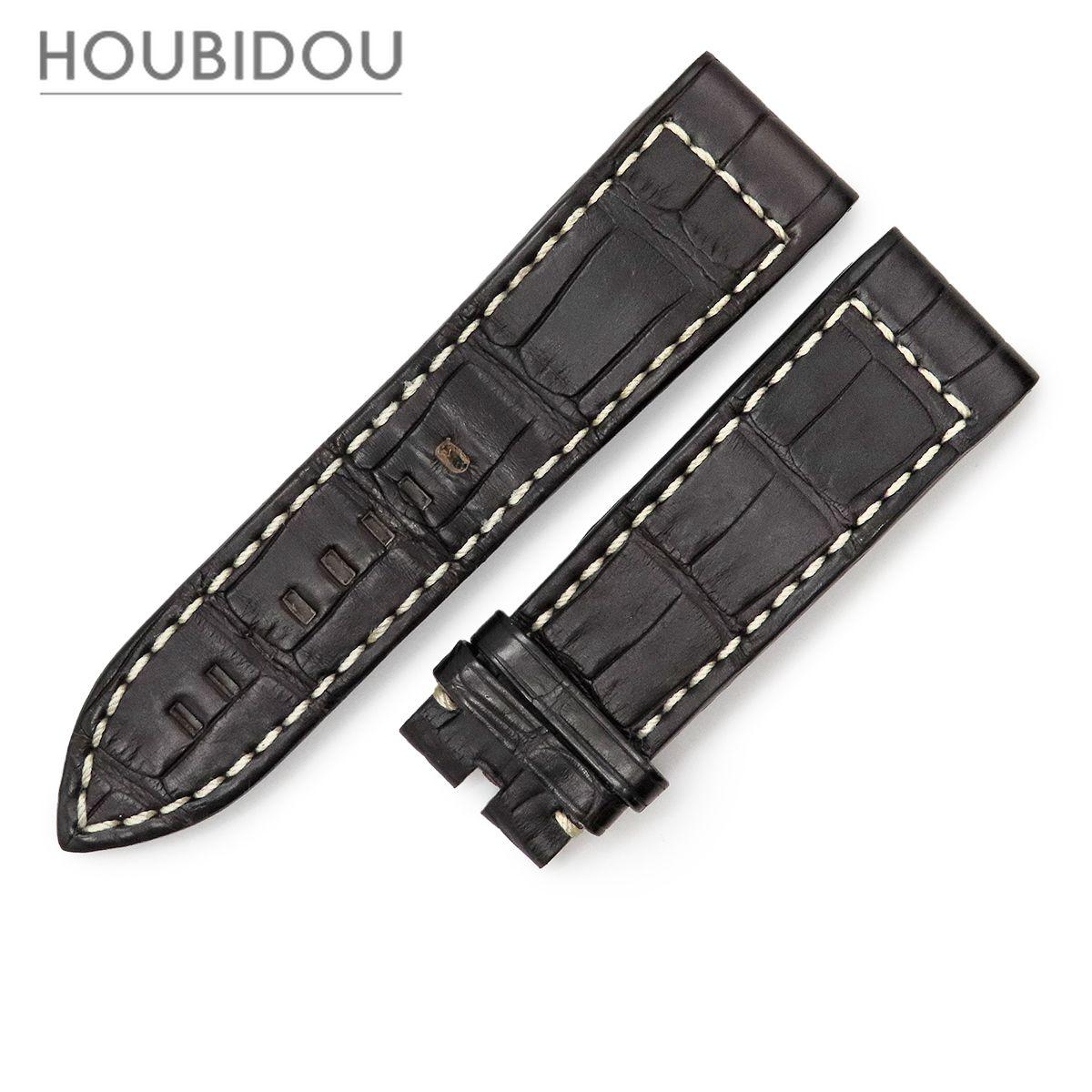 Used Zenith ZENITH Watch Parts Crocodile Black Genuine Replacement Croco Belt Band Strap 24mm Black [Used]