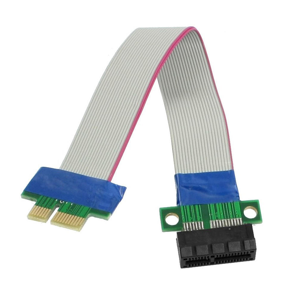 PCI Expres x1 PCI E Riser Card Extender Extension Ribbon Flex Relocate Cable