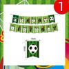 Green Football-themed Birthday Party Tableware Set - Disposable Paper Plates, Cups, Knives, Forks, Spoons and Straws