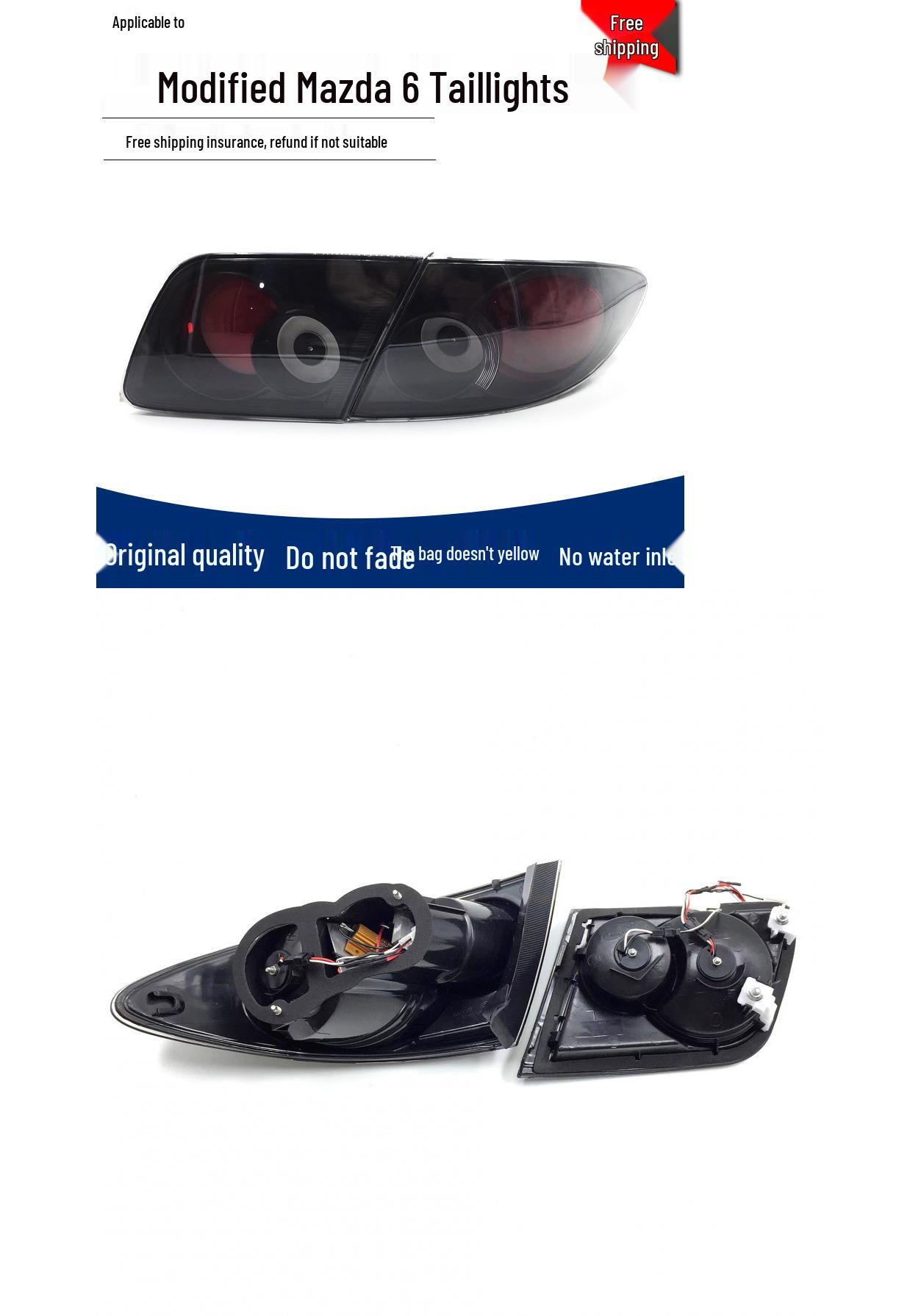 

Mazda 6 (03-15) Flowing LED Taillight Assembly with DRL & Brake Lights Premium Inner Light, Right Passenger Side