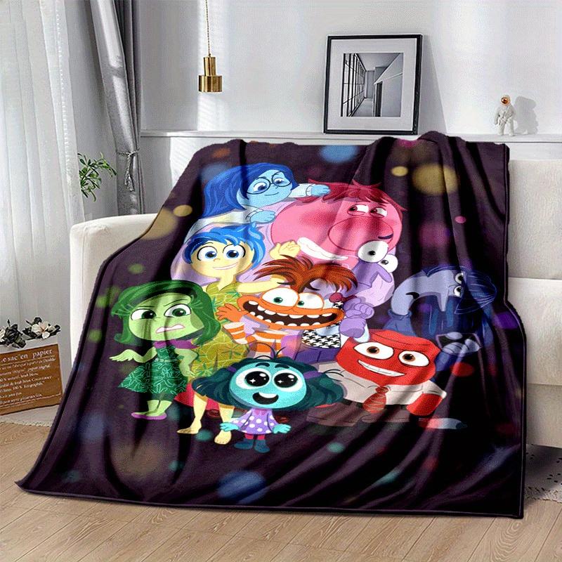1pc Inside Out Printing Blanket - Soft, All-Season Throw for Office Blanket,  | Personalized Gift with Adorable Cartoon Design