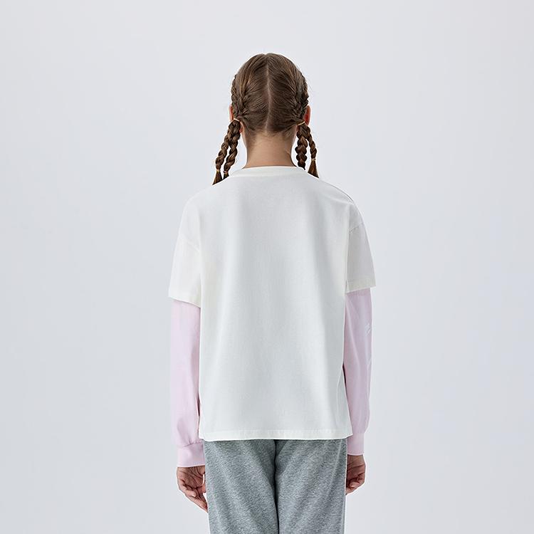 Nike 3 Brand Long Sleeve T-Shirt Warm Fashion Soft Lightweight Kids Tops Cherry-Blossom-Pink N32512370GS-004