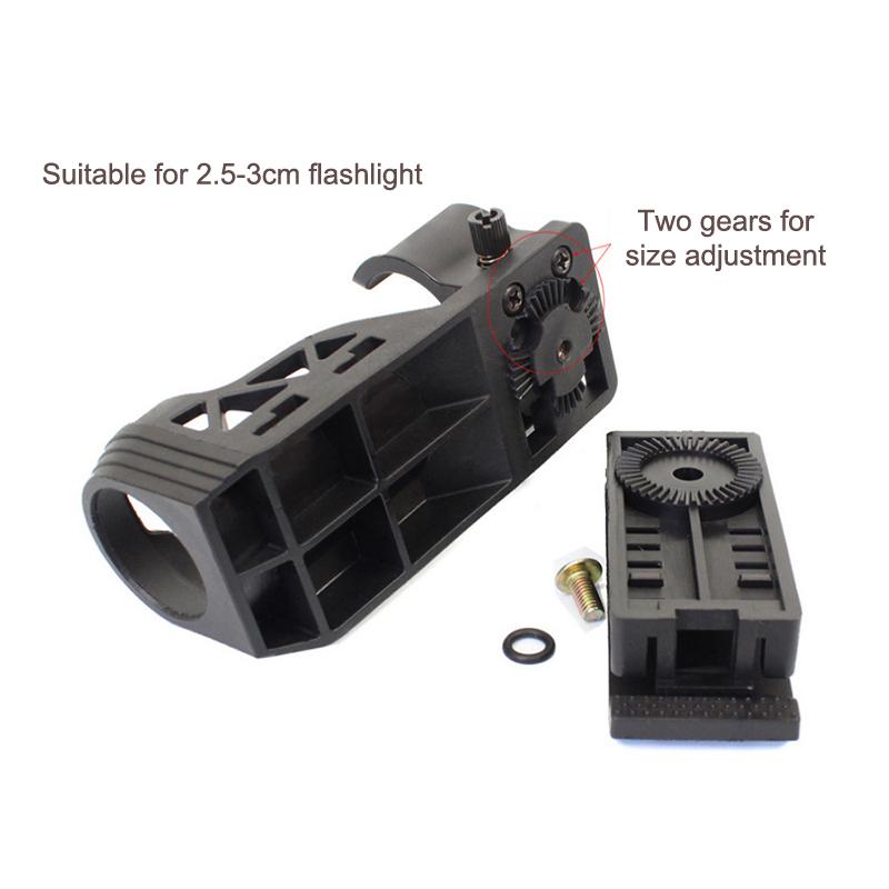 1Pcs Flashlight With Lever Side Lock System Flashlight Holder For Belt 360° Rotatable For 2.5-3Cm Diameter Flashlight