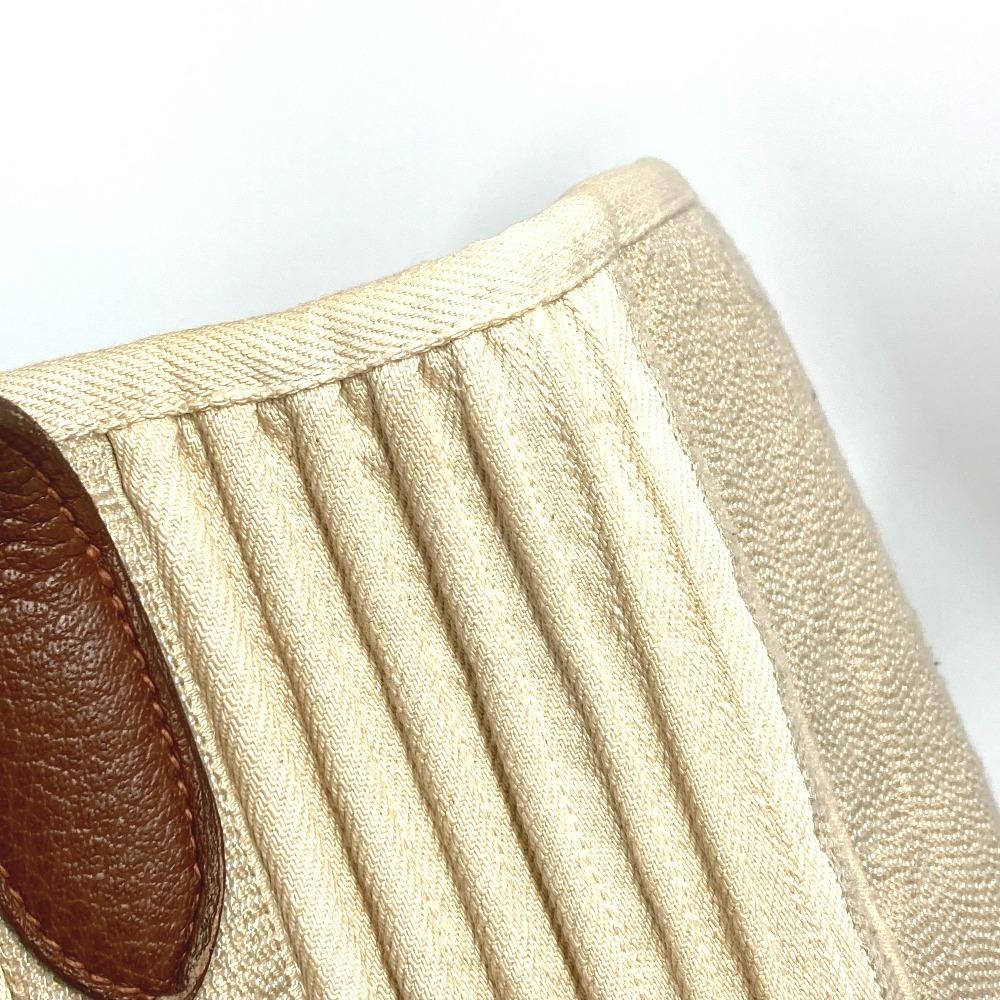 Hermes Kabas Calicut Tote Bag Shoulder Bag Leather/Canvas Beige/Brown