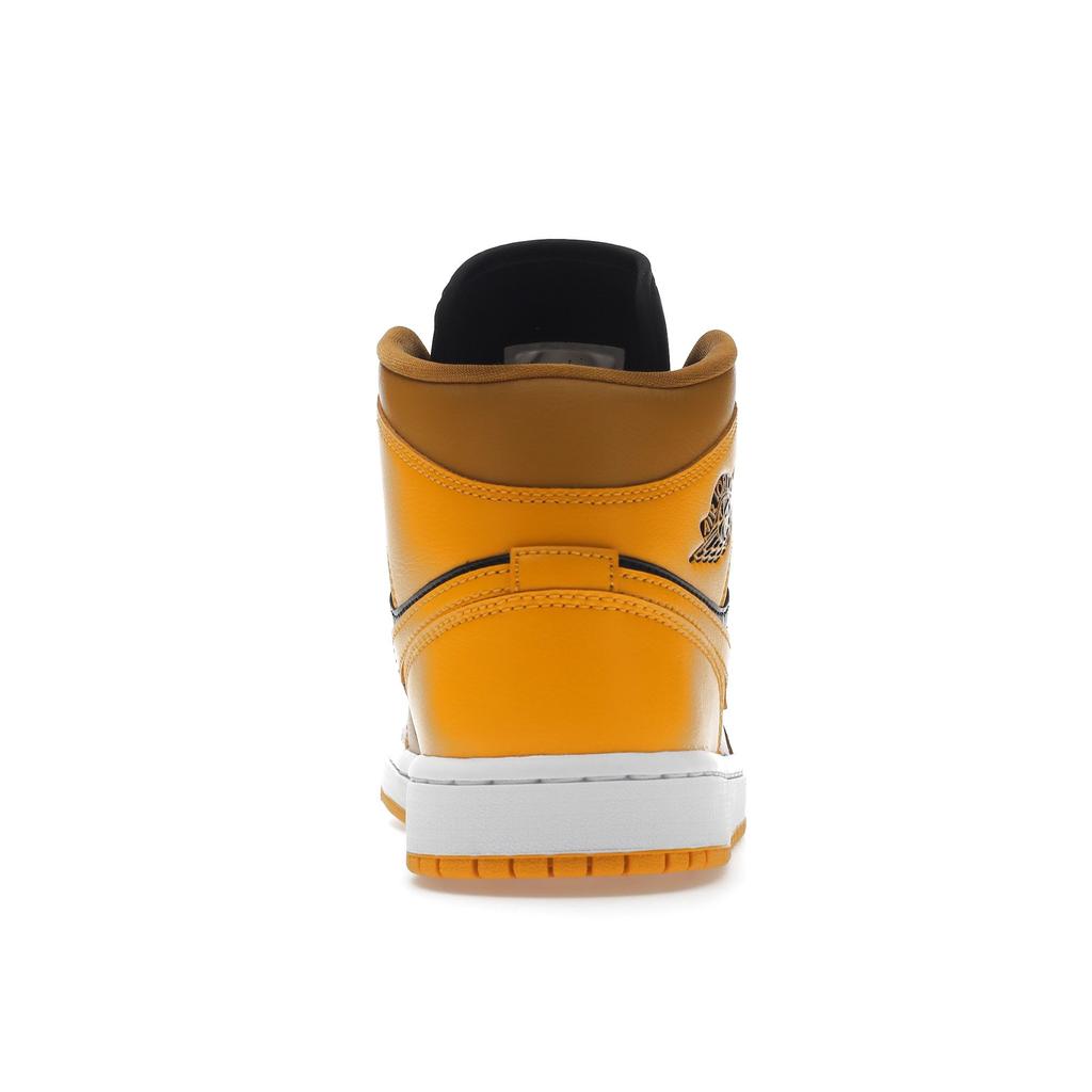 Air Jordan 1 Mid Chutney Women Sneakers Gold Black White BQ6472-700