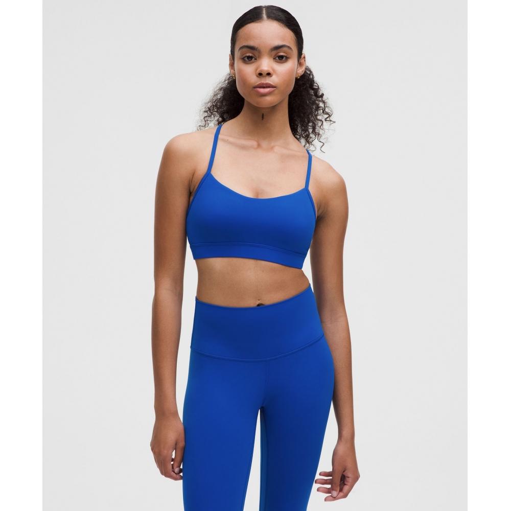 

Lululemon Flow Y BrA Nulu Light Support A C Cups gAlACtiC CobAlt 14