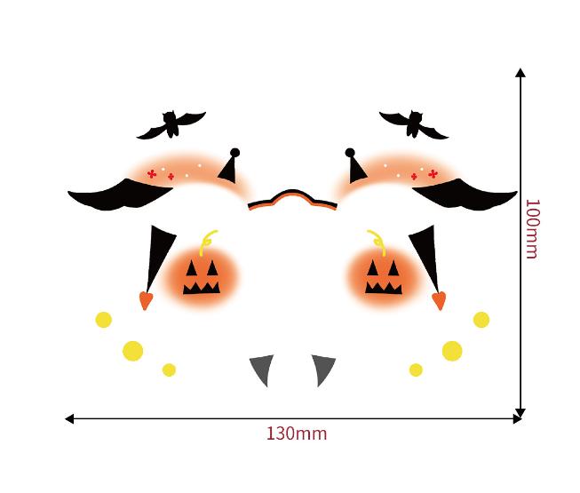 1set Halloween Face Tattoo Stickers Pumpkin Bat Star Moon Fake Freckles Temporary Tattoo Stickers for Music Party Festival Decor