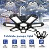 Folding Garage Lighting 120W LED Light E26 E27 Ceiling Lamp LED High Bay Lights UFO Deformable Bulb Garagenleuchte for Workshop