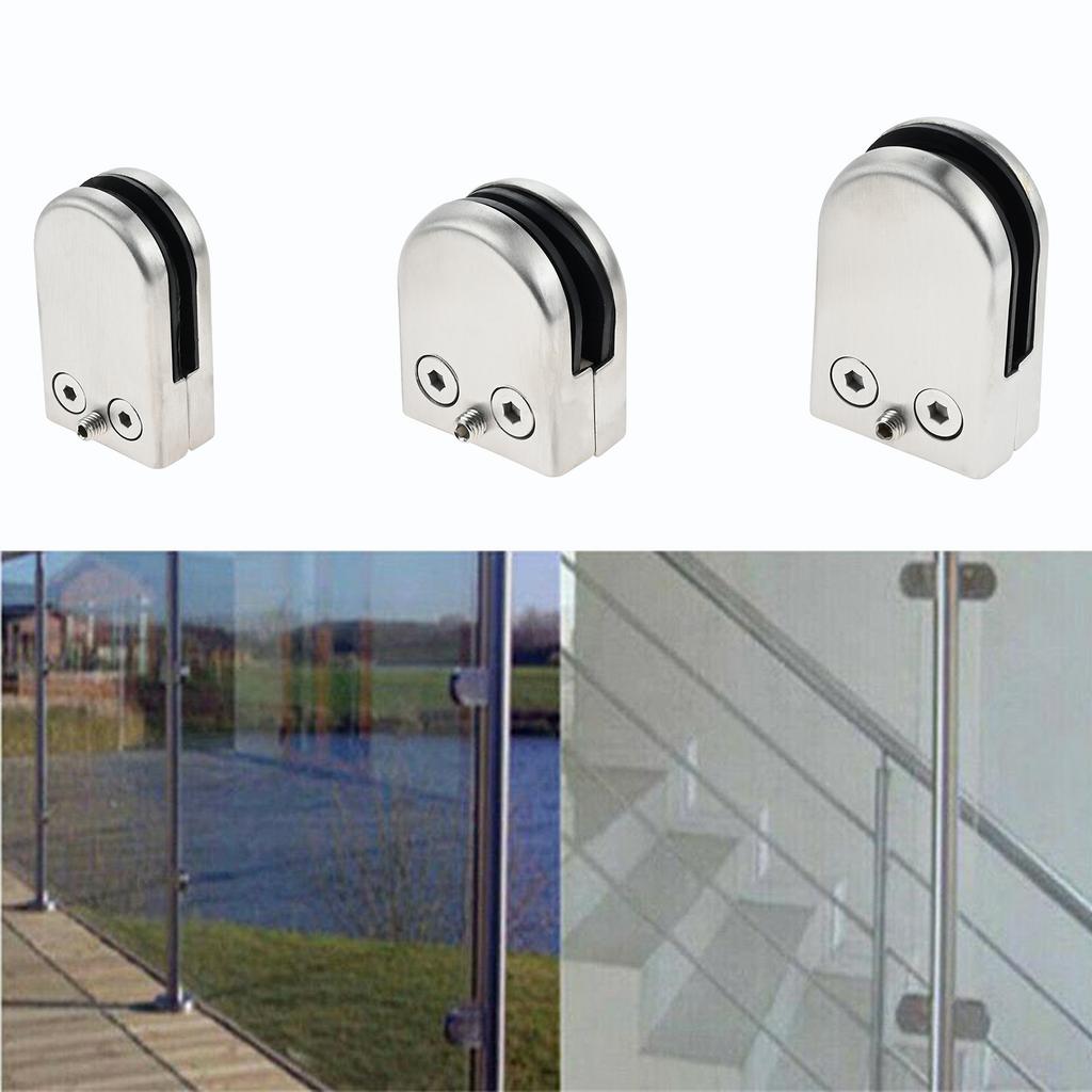 4 Stück Edelstahl Glas klemme Verstellbare Regale Stützhalterung Fischmund Geländer Glas Befestigungsclip für 6-8mm 8-10mm 10-12mm