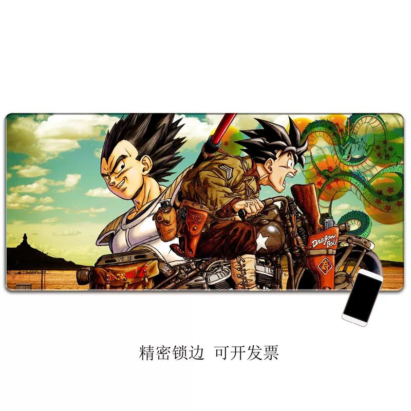 Boys Super Popular Dragon Ball Series Son Goku Printed Leather Mouse Pad yawed Edge Lock Computer Desk Keyboard Pad Children Learn To Write Desk Pad