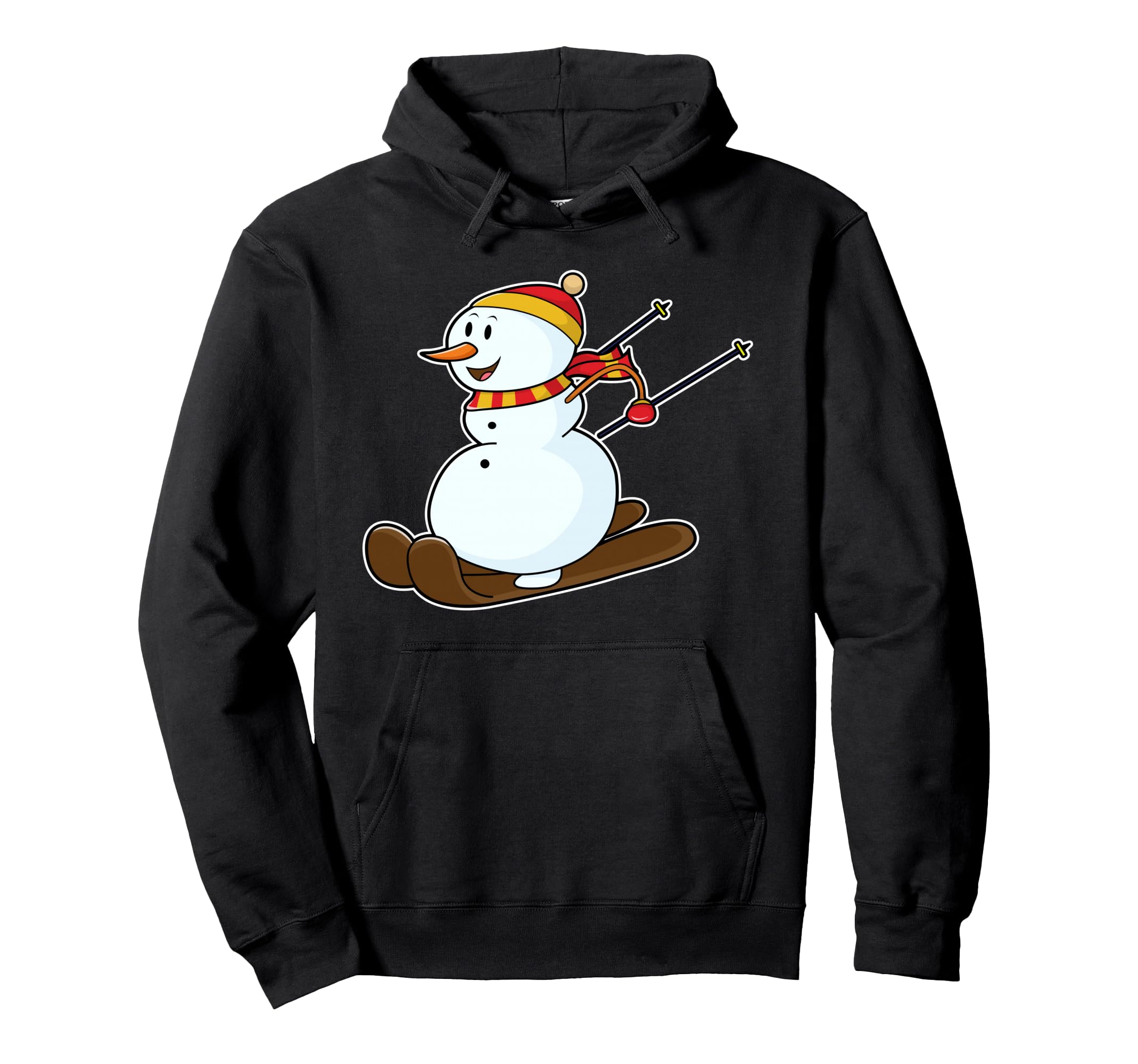 

Snowman Skier Ski Winter Sports Hoodie чёрный